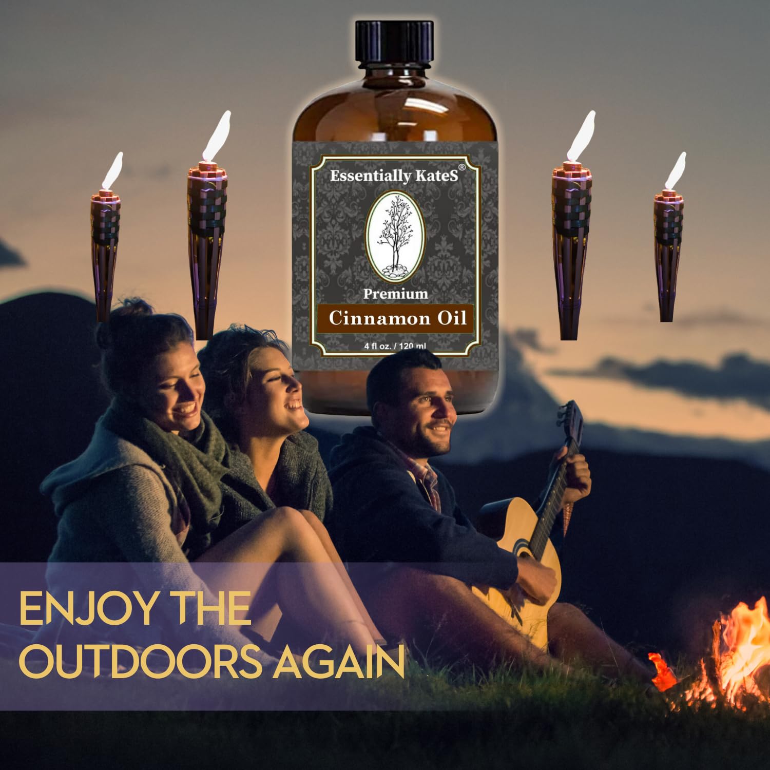 Cinnamon oil suitable for indoor and outdoor use