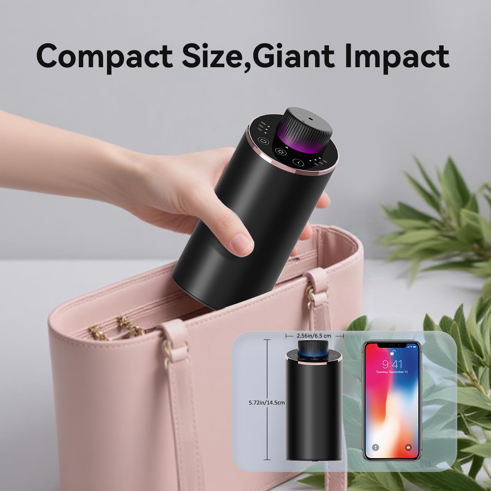 INXDOLHOM waterless diffuser eco mode for extended battery life