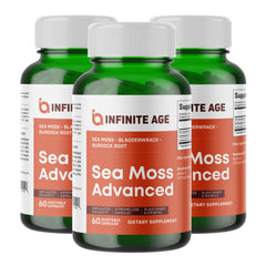INFINITE AGE 3-pack sea moss capsules bottle (180 counts)