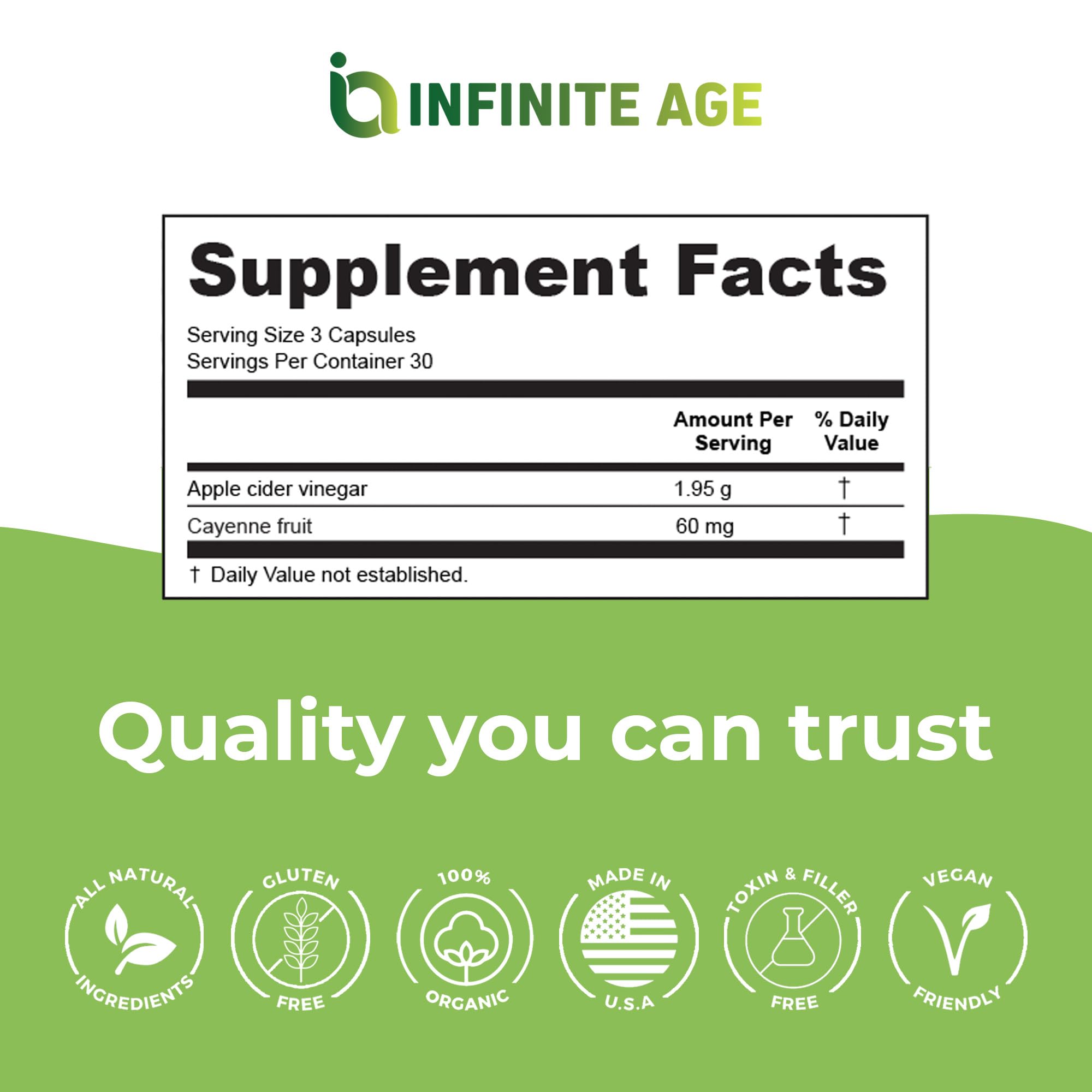 INFINITE AGE bottle in hand showing compact travel-friendly size
