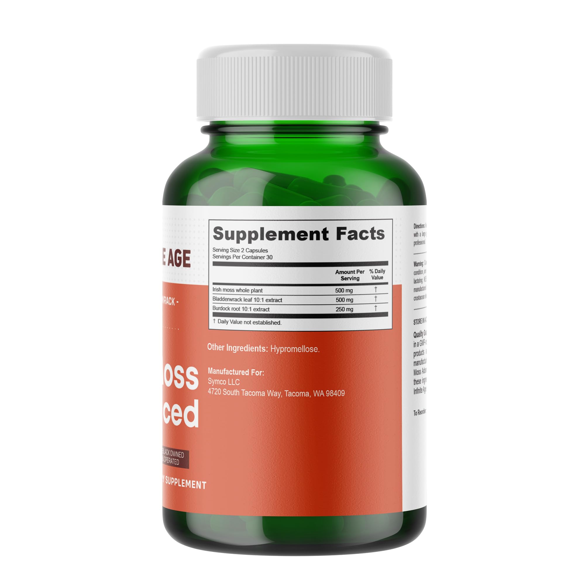 Infinite Age sea moss bottle 60 count