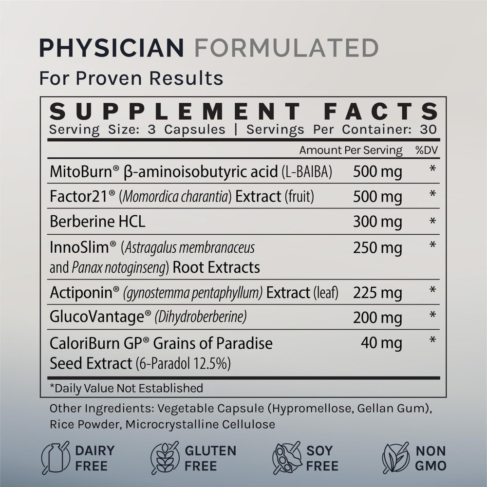 GlucoVantage berberine component promoting improved absorption.