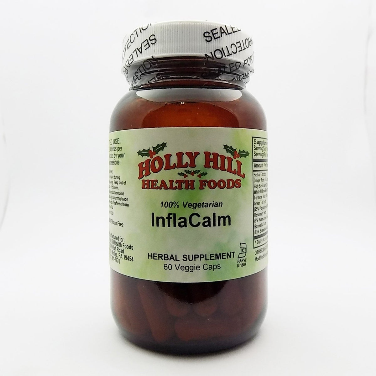 Holly Hill Inflacalm 60 Vegetarian Capsules bottle