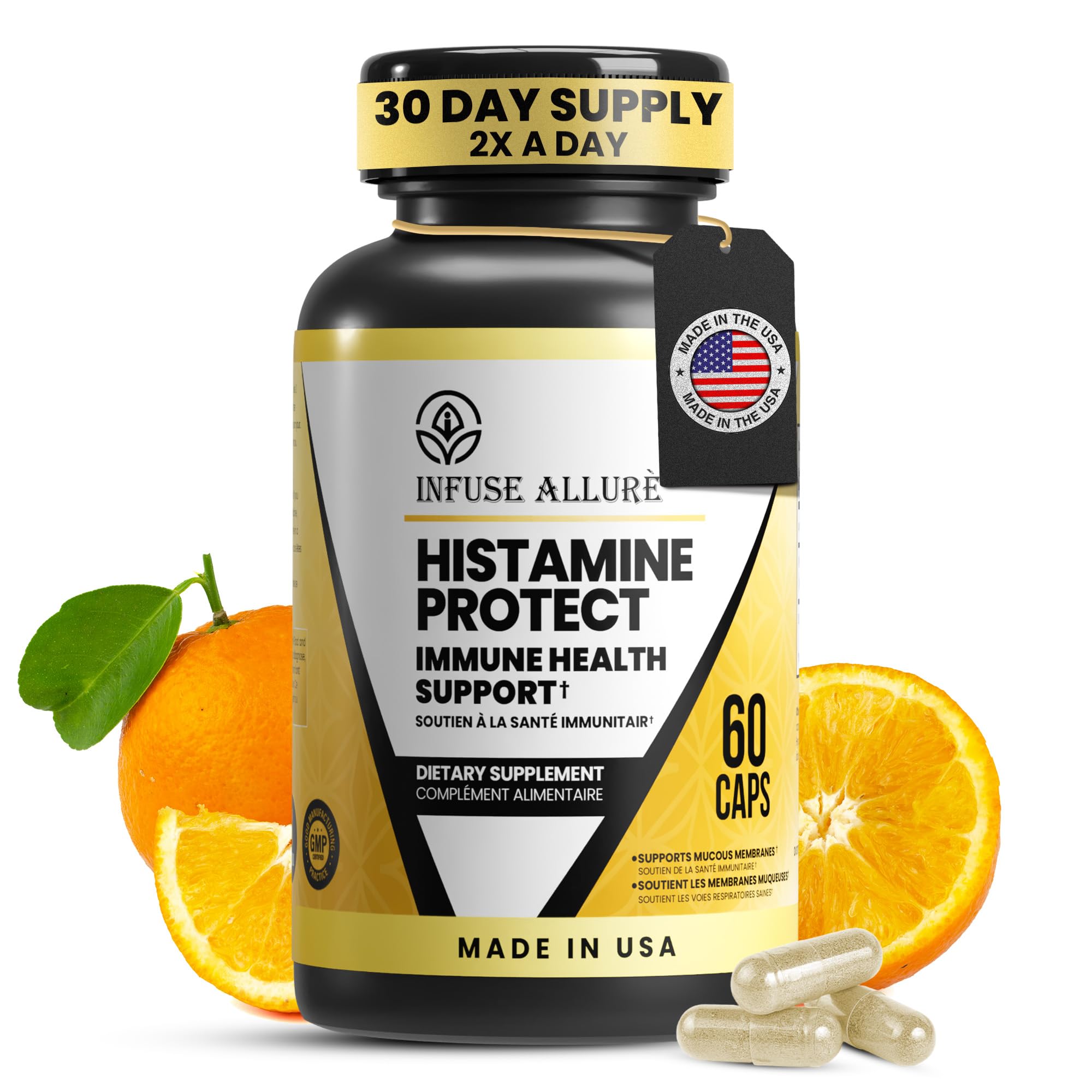 Infuse Allurè premium histamine blocker bottle and packaging