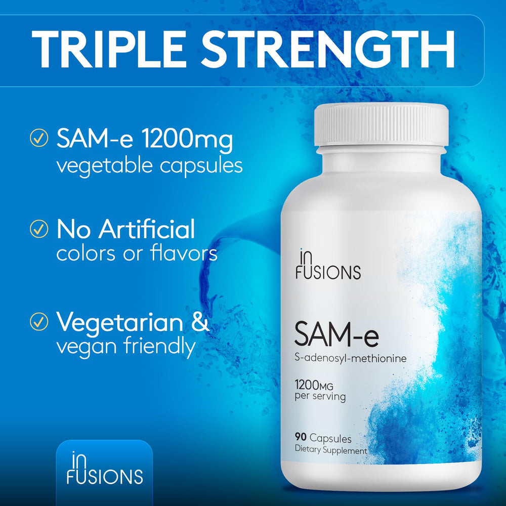 SAM-e supplement product imagery highlighting metabolism support