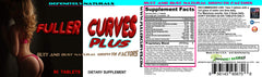 Nutrition and ingredients chart for Fuller Curves Plus