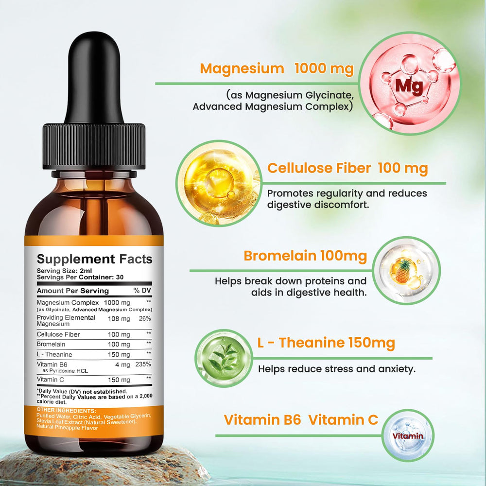 Supplement ingredients: bromelain, L-theanine, vitamins B and C