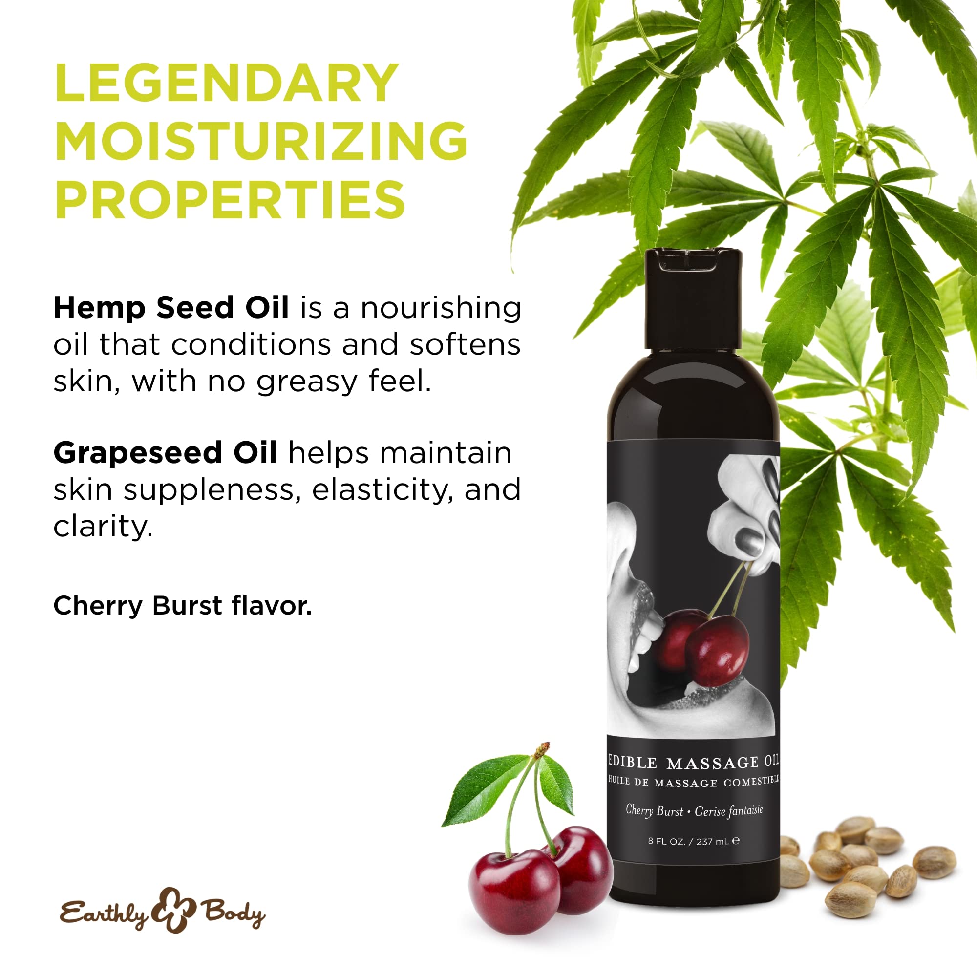 Ingredients: hemp seed, almond, grapeseed, apricot oils + vitamin E