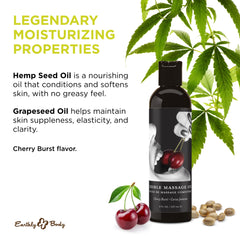 Ingredients: hemp seed, almond, grapeseed, apricot oils + vitamin E