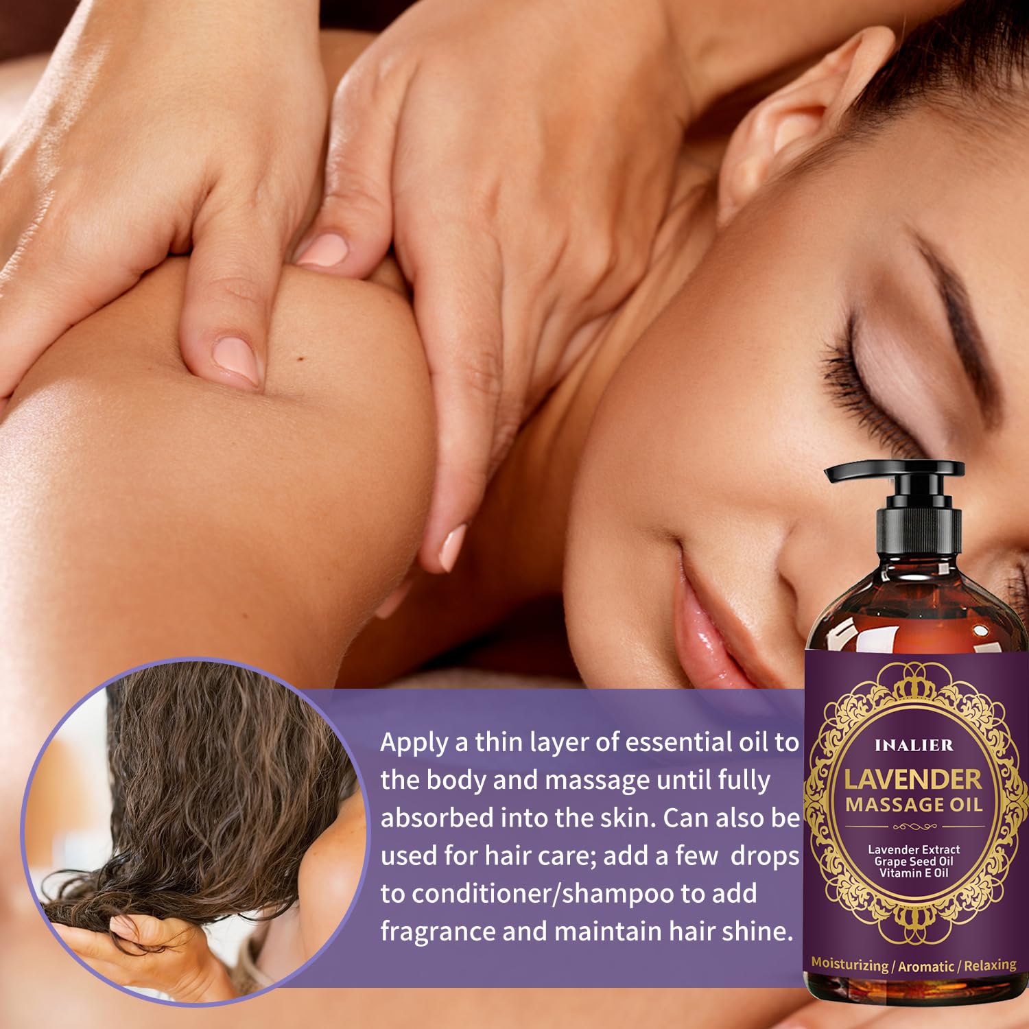 Ingredients: lavender, arnica, grapeseed oil