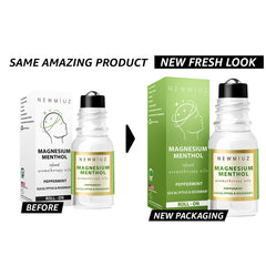 Ingredients list showing magnesium, peppermint, and eucalyptus