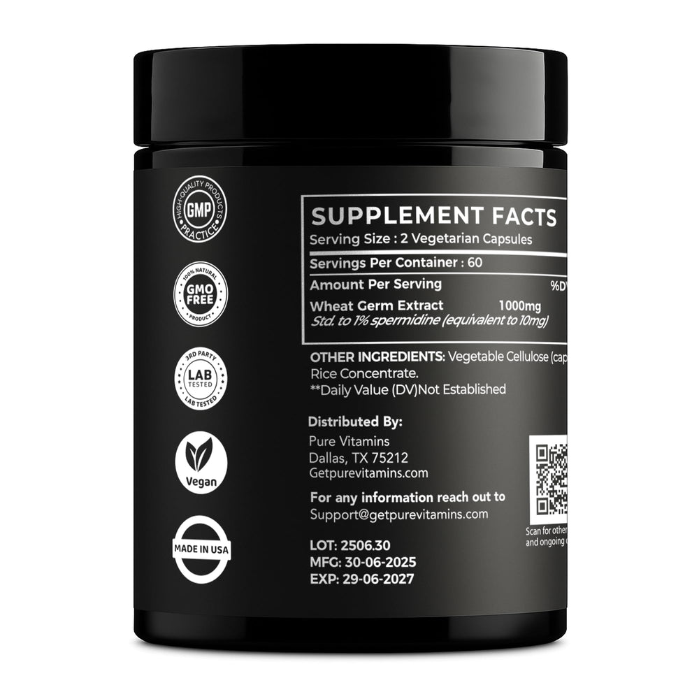 Wheat germ extract and ingredients listed on the supplement label