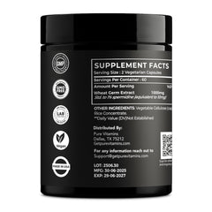 Wheat germ extract and ingredients listed on the supplement label