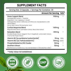 Brain health and cognitive support concept for cortisol balance