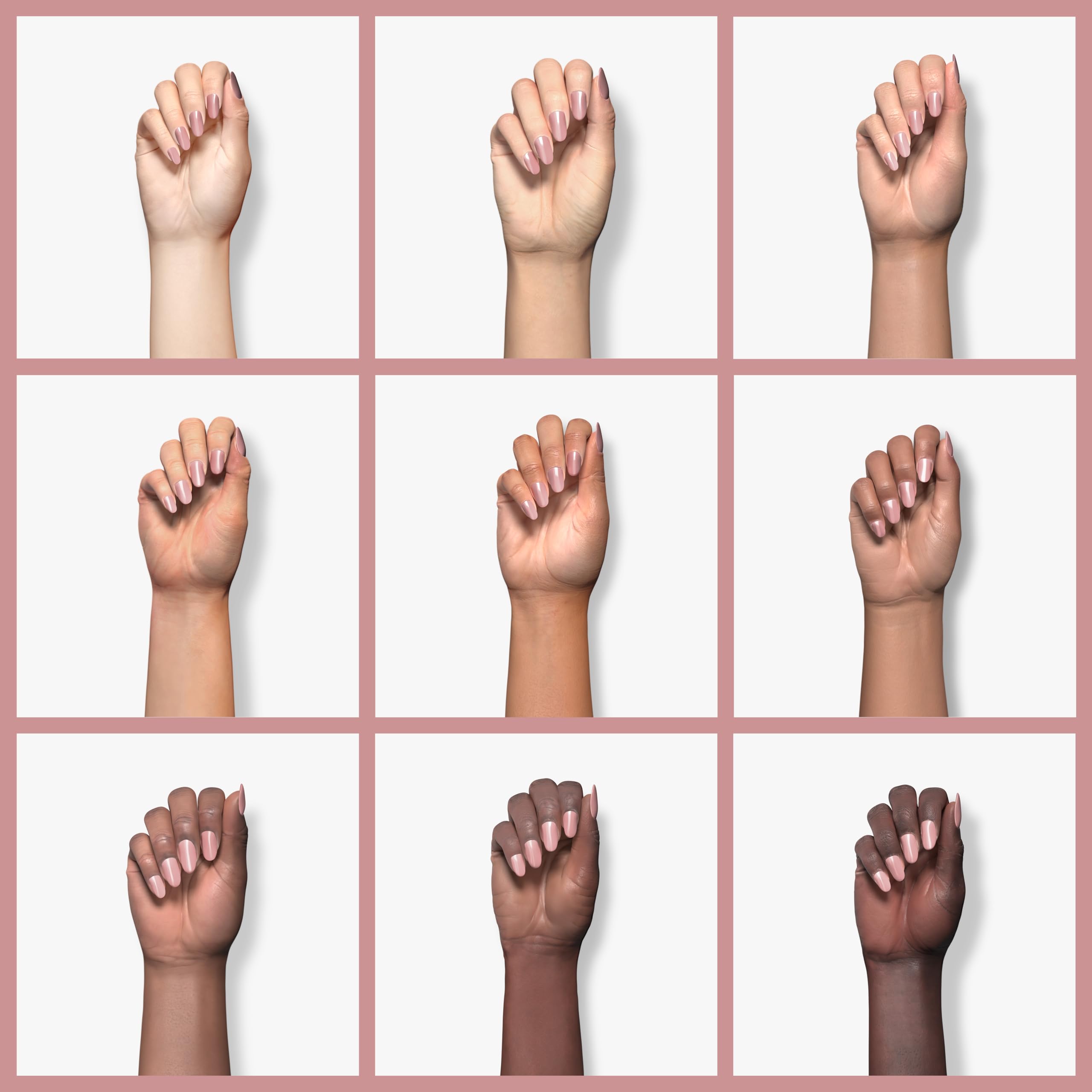 IN.HYPE French Semi-Sheer manicure featuring natural tone