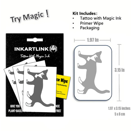 INKARTLINK animal designs tattoo sheet 2: versatile styles for events and parties.