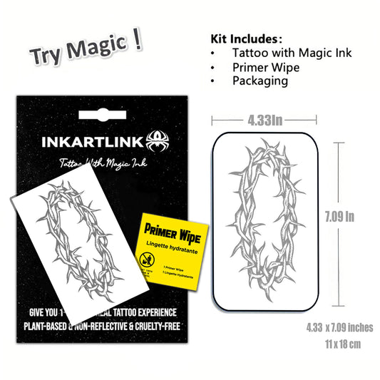 INKARTLINK arm tattoo Thorn 2 provides long-lasting color with comfortable wear.