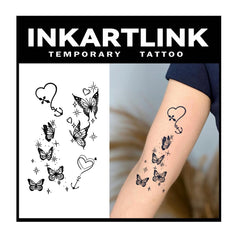 INKARTLINK Butterfly Dreams tattoo sheets offer bold, realistic designs for lasting wear.