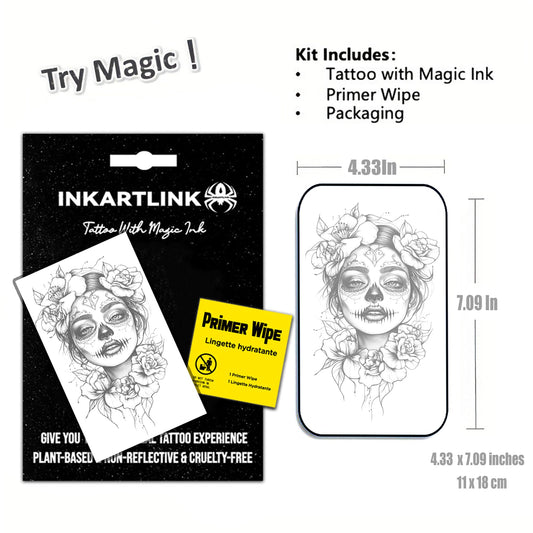 INKARTLINK Christmas design tattoo showing festive patterns for events.