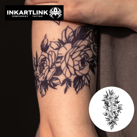 INKARTLINK double-sheet packaging; ready-to-use tattoo kit for quick styling.