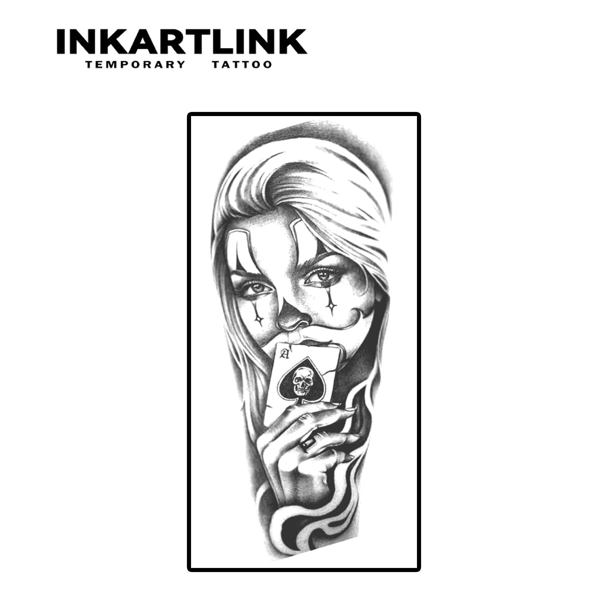 INKARTLINK Extra large tattoo sheets laid out for versatile wearable art.