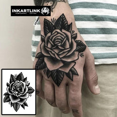 INKARTLINK Flower-1 tattoo application shows easy, mess-free placement.