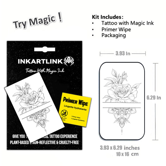 INKARTLINK Flower 18 detailed design close-up for lifelike daily wear