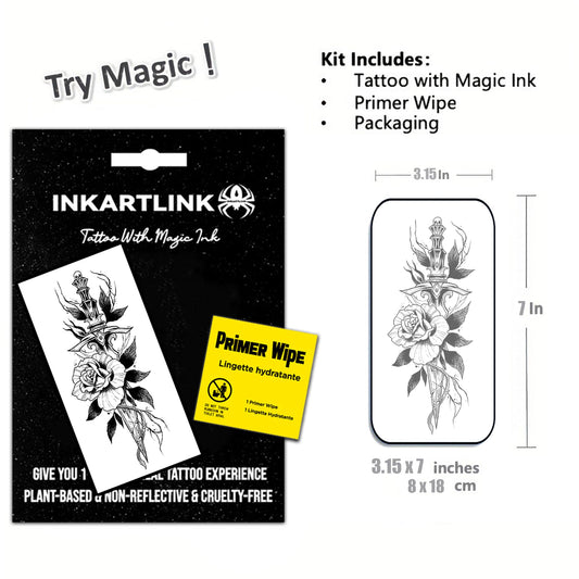INKARTLINK Flowers 5 tattoo close-up for vibrant beach-to-office style