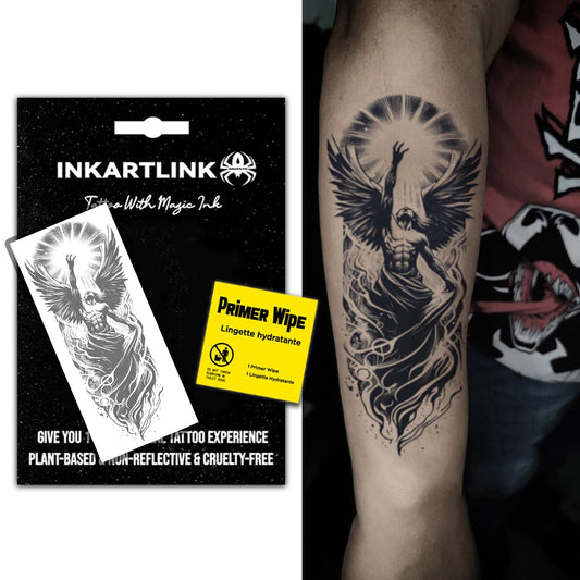 INKARTLINK Nirvana Rebirth packaging shows an eco-friendly tattoo gift option