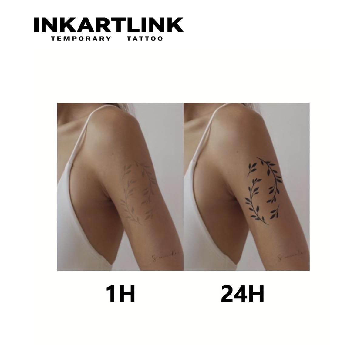 INKARTLINK plant-based, cruelty-free tattoo option for skin-friendly wear.