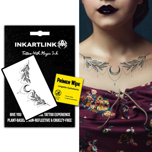 INKARTLINK Sexy belly waist tattoo design on Star Moon Goddess for bold body art