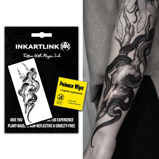 INKARTLINK Snake 4 close-up detail showing lifelike shading for stylish skin art.