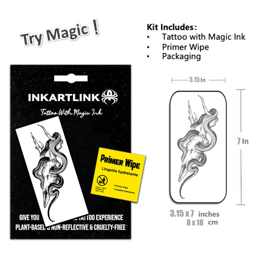 INKARTLINK Snake 4 applied on skin for durable, waterproof wear during events.