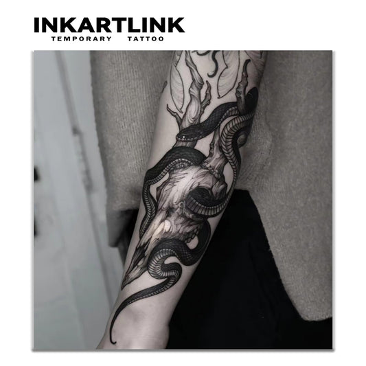 INKARTLINK snake design close-up shows realistic tattoo-like detail
