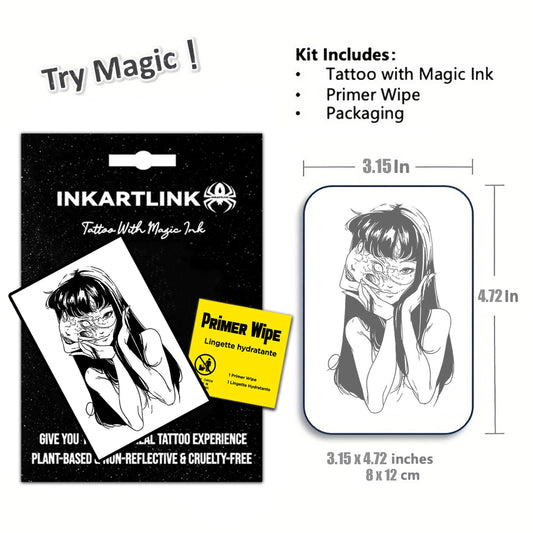 INKARTLINK tattoo application peel step demonstrates easy placement