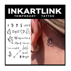 INKARTLINK Tattoo butterfly design close-up showing detailed art and durable wear.