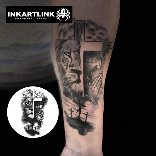 INKARTLINK Cross design shows durable shading for a realistic daily look