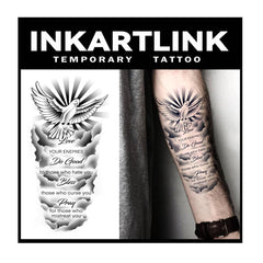 INKARTLINK Tattoo Tech 2 sheets pack with extra-large designs for long-lasting wear.