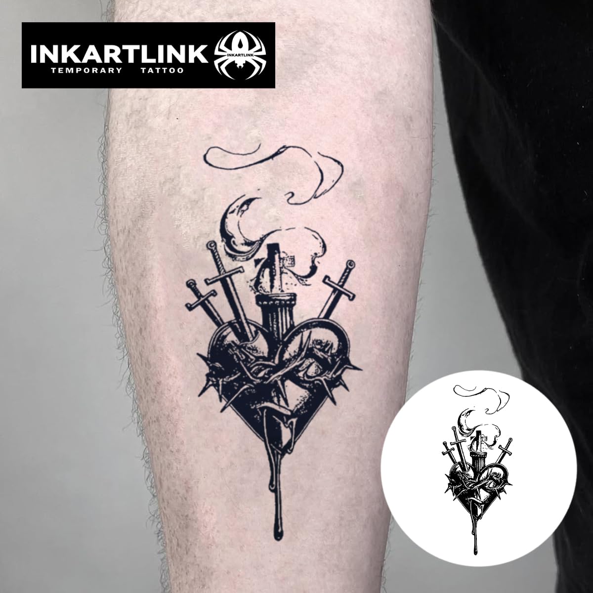 INKARTLINK Tattoo Tech Adult Art Designs, versatile collection for stylish temporary tattoos.