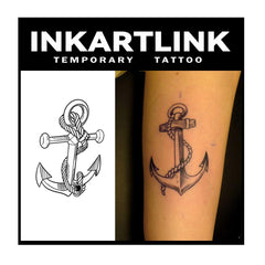 INKARTLINK Tattoo Tech anchor design on skin for durable bold style.