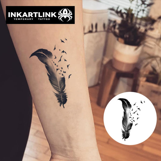 INKARTLINK Tattoo Tech ornamental rose for elegant, durable wear.