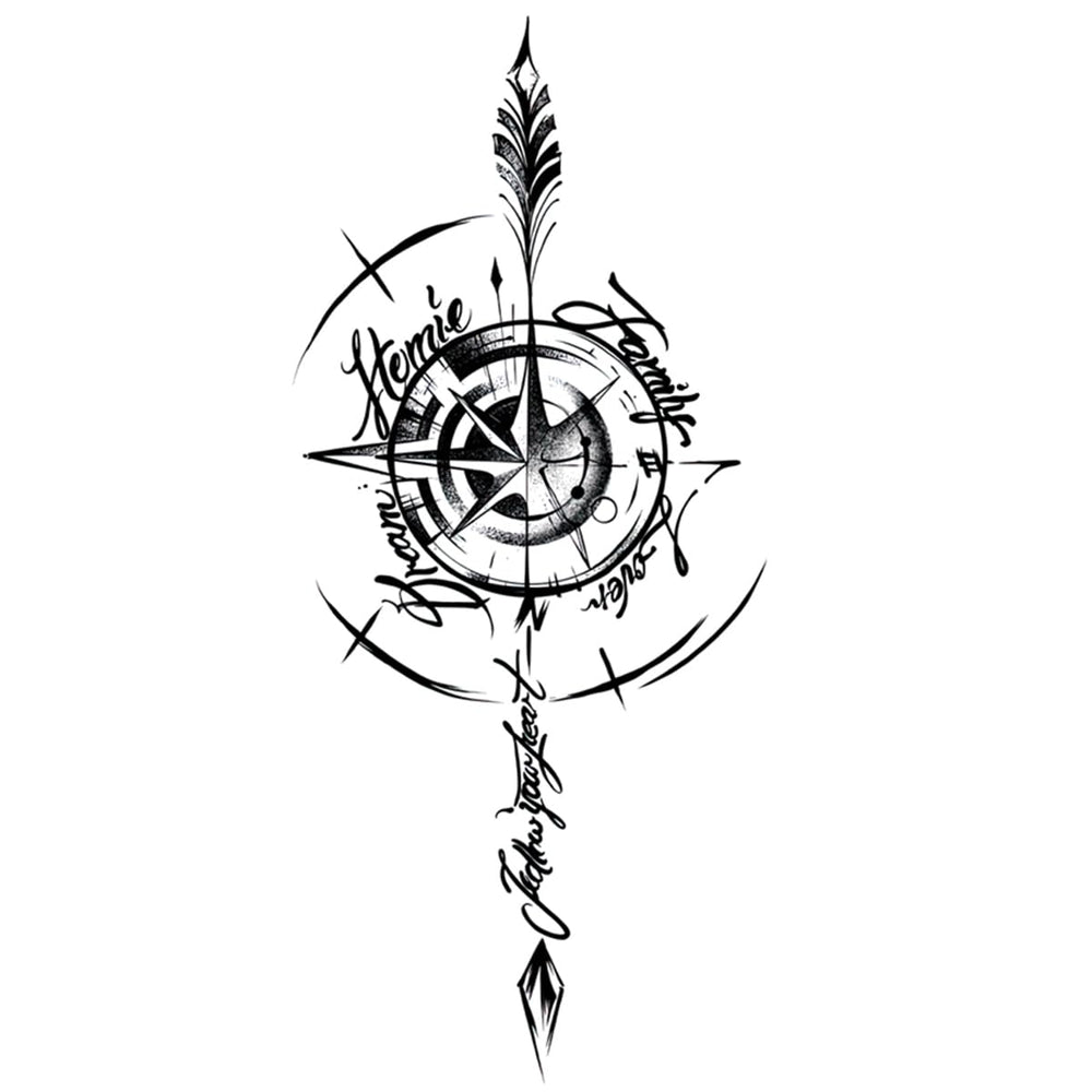 INKARTLINK Tattoo Tech Starlight Design sheet highlights 1-2 week wear under daily activities.