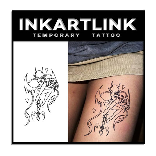 INKARTLINK Tattoo Tech Tribal Hearts design for bold style and easy wear.