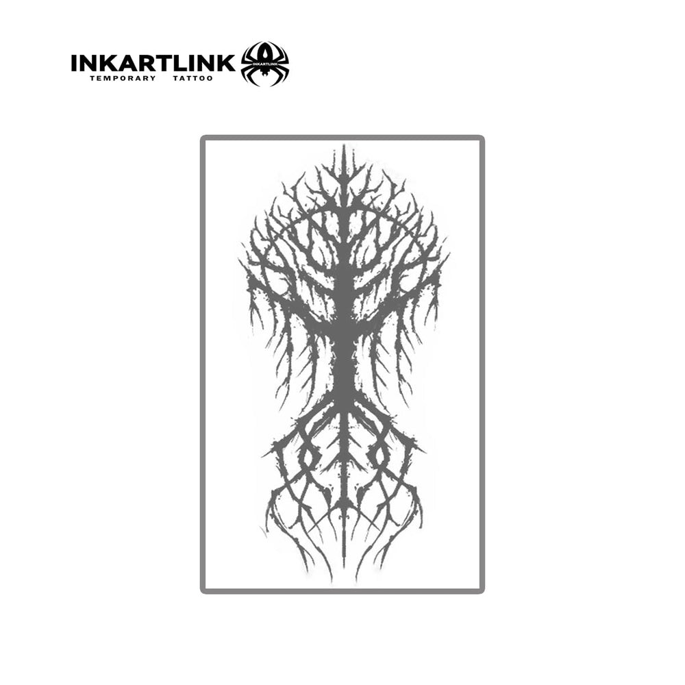 Shows easy 30-second application for INKARTLINK Tree of Life 2 tattoo.