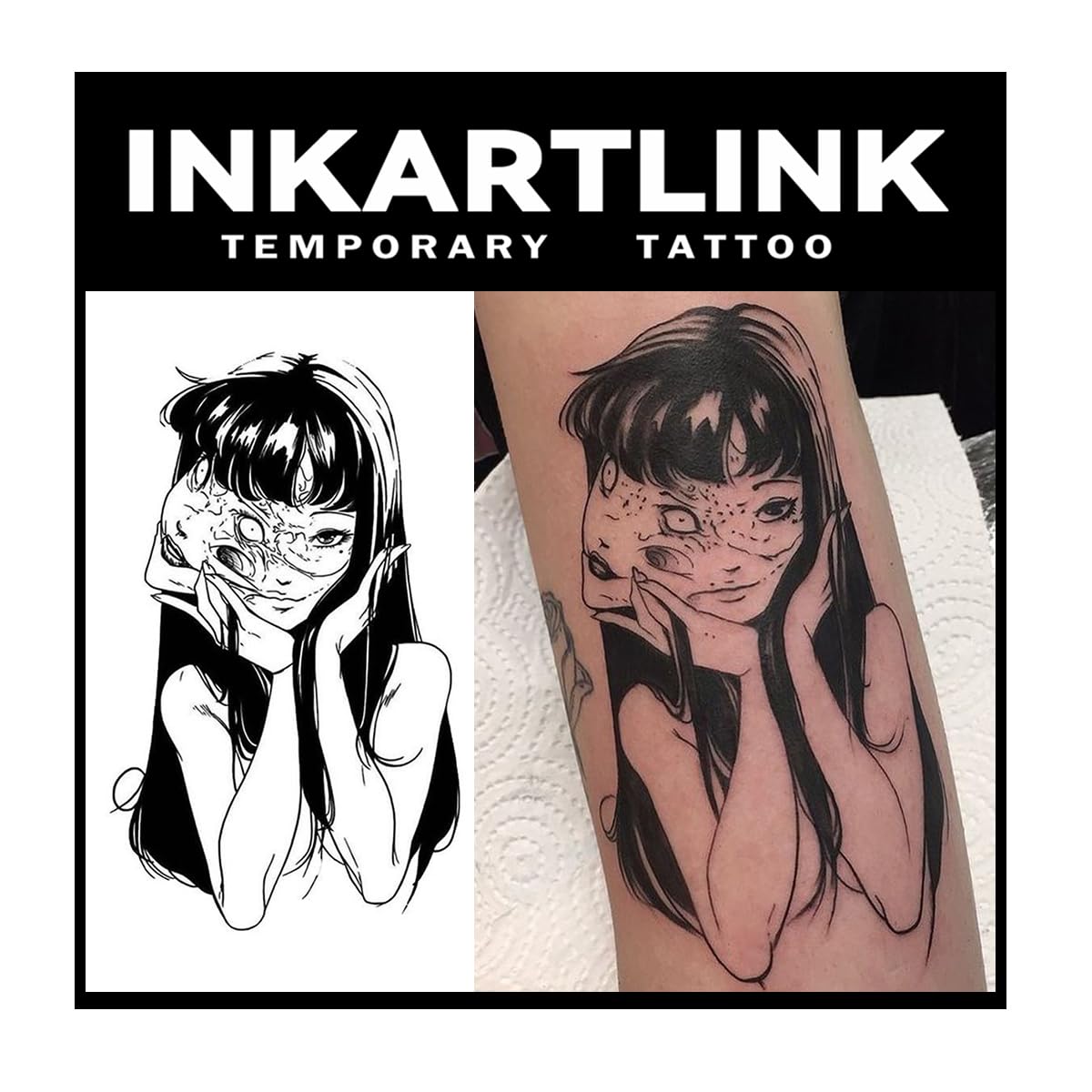 INKARTLINK two-sheets medium tattoos offer a realistic look without long-term commitment.