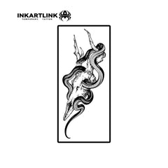 INKARTLINK waterproof tattoo detail on arm withstands movement and sweating.
