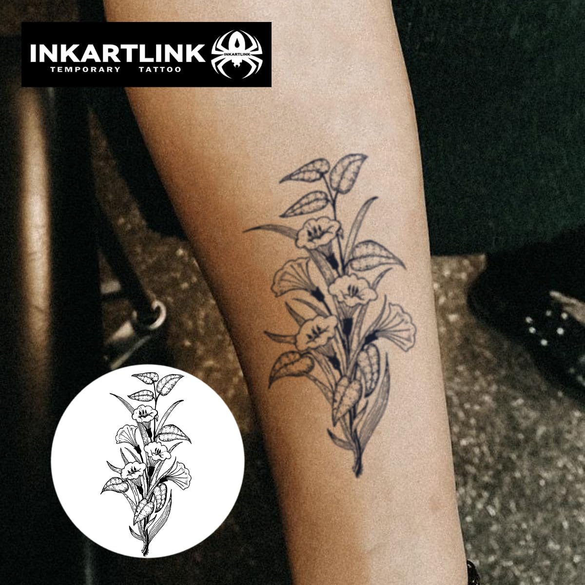 INKARTLINK Waterproof Temporary Tattoo demonstrating durable, sweat-resistant ink