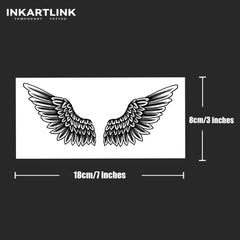 INKARTLINK wings semi permanent tattoo lasts 1-2 weeks with durable finish