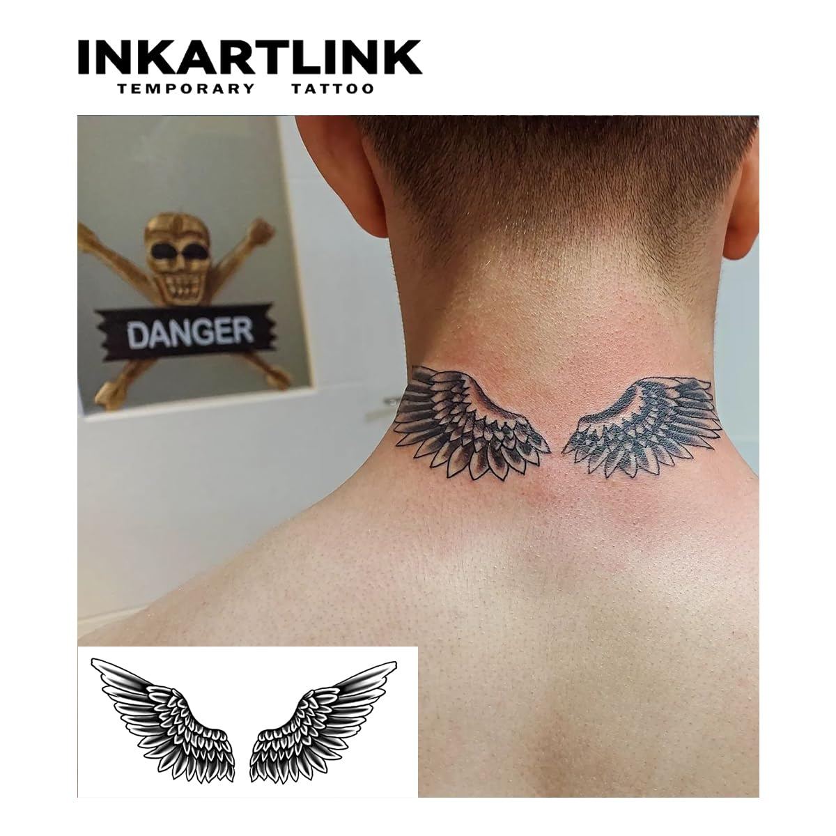 INKARTLINK wings skin safe design uses botanical materials for gentle wear