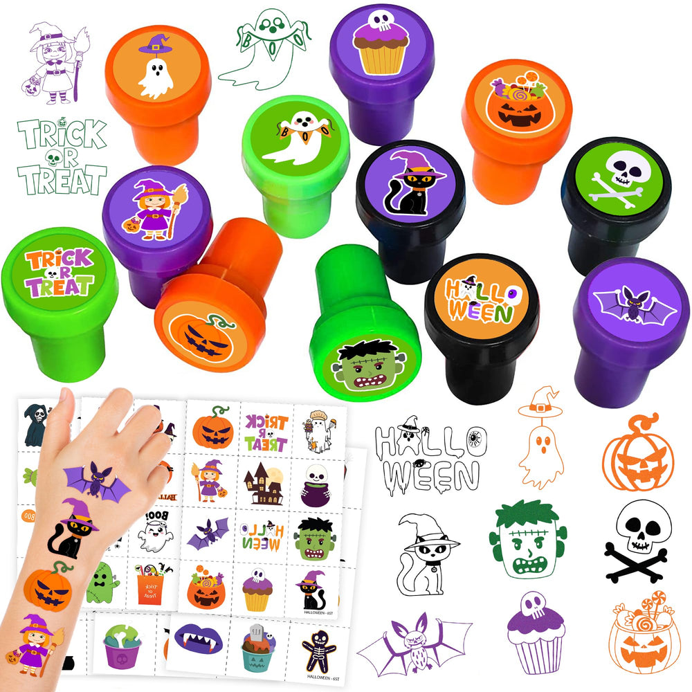 INKSOMOBA Halloween stamps set with vivid designs for spooky cards and party decor.